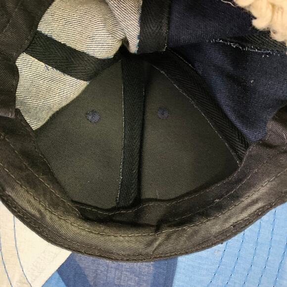KAPITAL Size 7 1/2 Indigo Mixed Fabrics Patchwork Cotton Hat - Picture 6 of 9